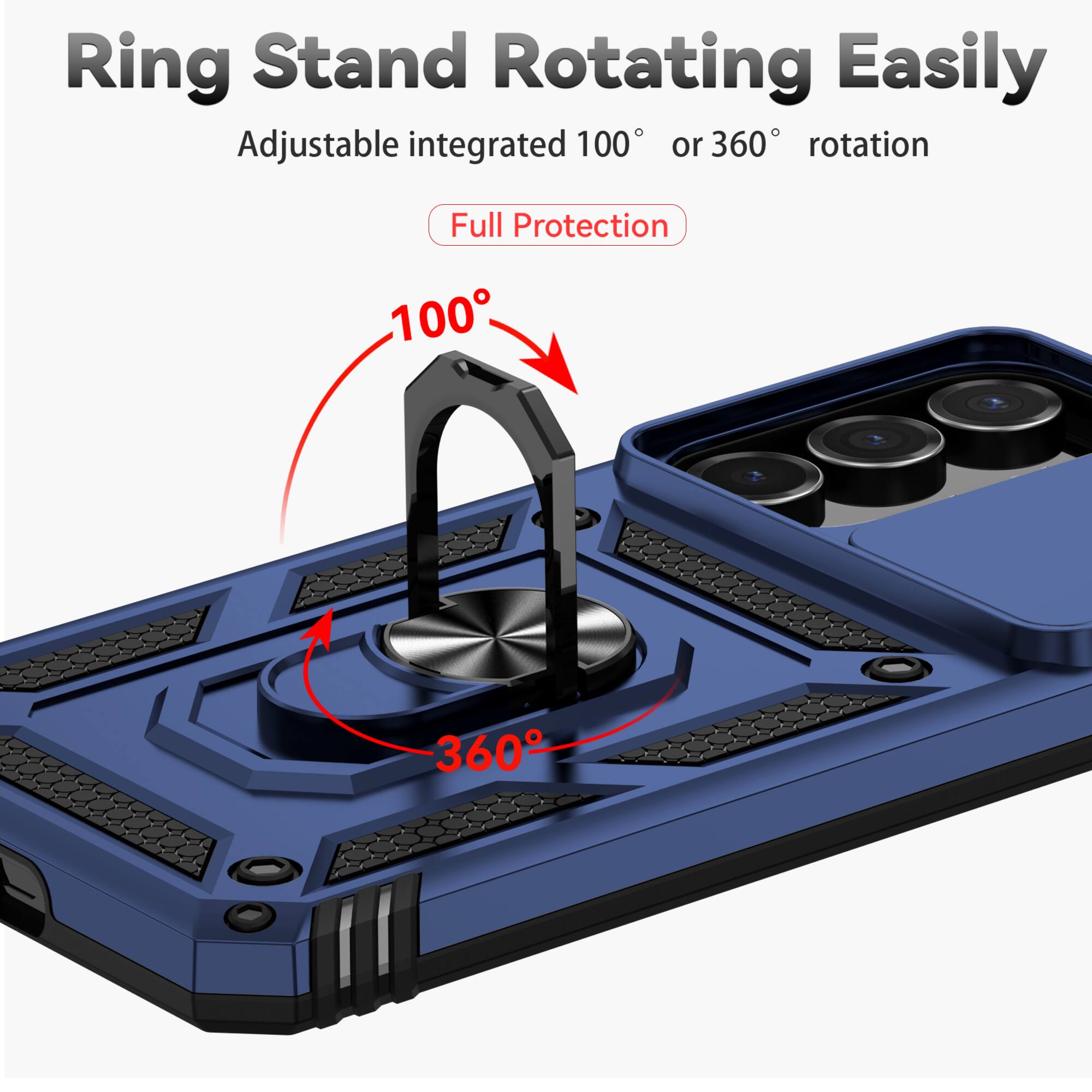 Ring Stand Rotating Easily  
Adjustable integrated 100° or 360° rotation  
Full Protection
