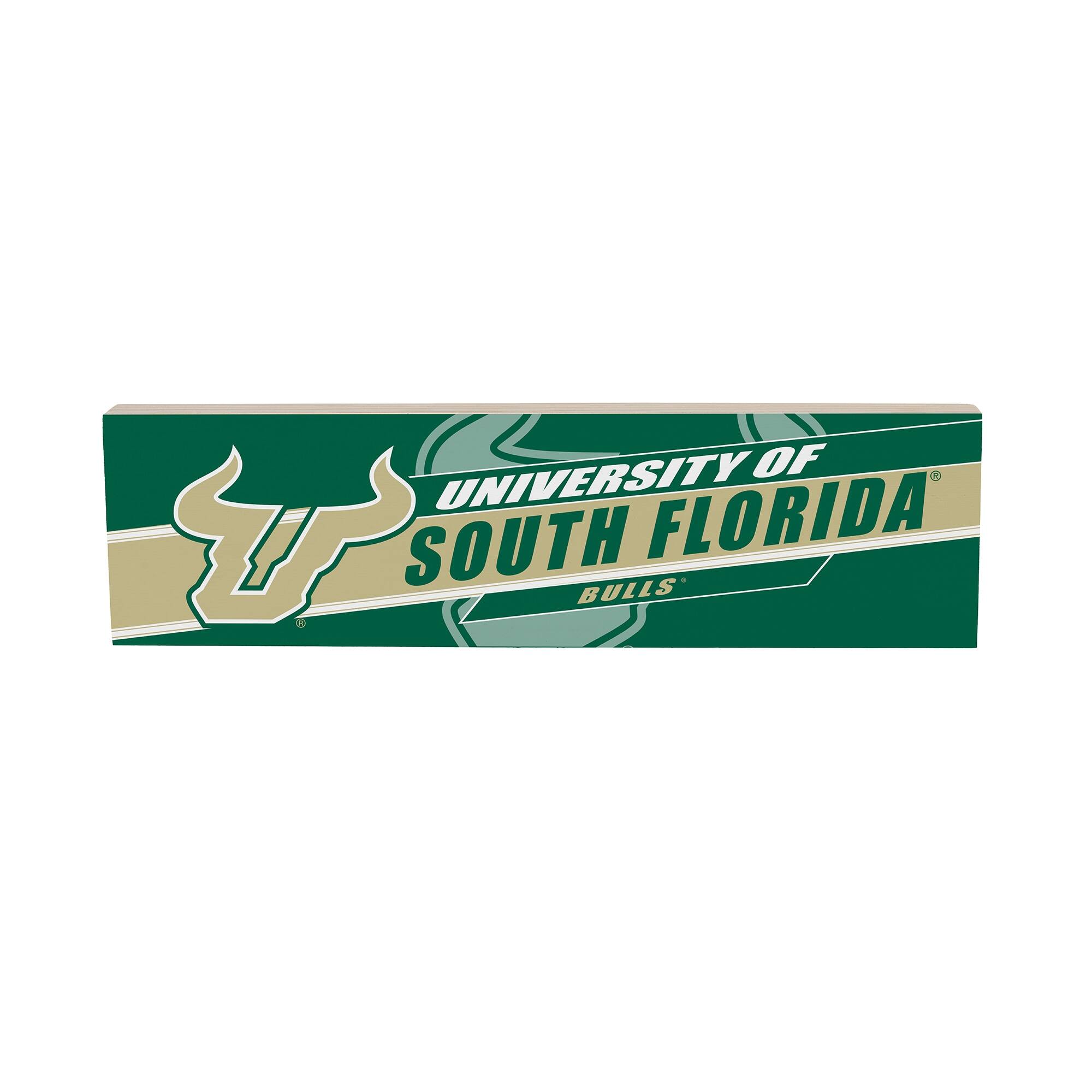 South Florida Bulls 5" x 18" Shadow Logo Wood Mantle Sign