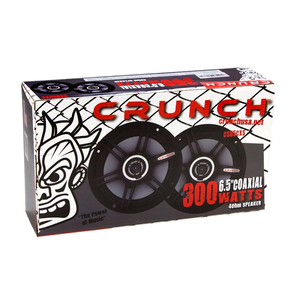CRUNCH CBAXIAL 8S  
SXOGGES  
CRUNCH crunchusa.net  
CS65CKS  
CRUNCH  
6.5" COAXIAL  
6.5  
300 WATTS  
40hm SPEAKER  
"The Power of Music"