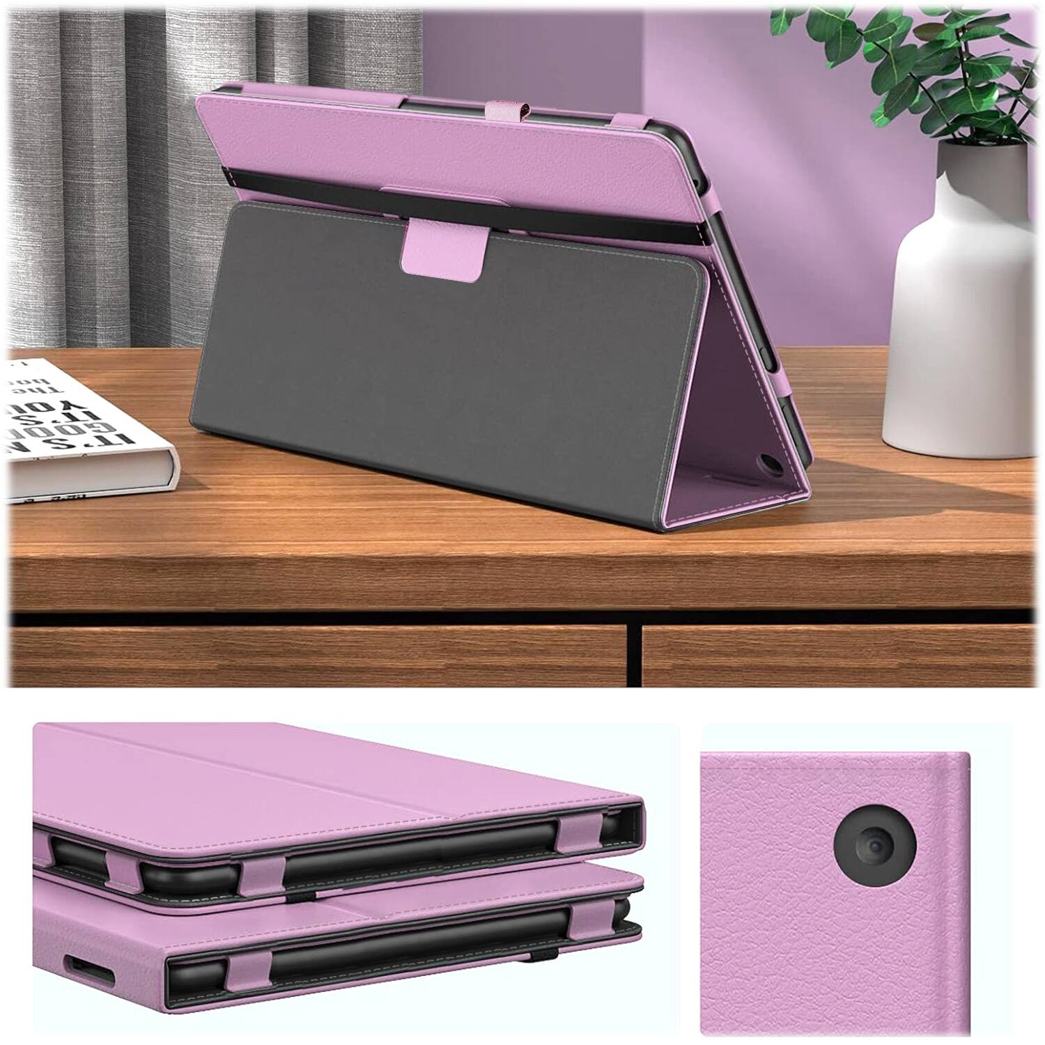 Alt View 14. SaharaCase - EliteFold Folio Case for Samsung Galaxy Tab A9+ - Pastel Pink.