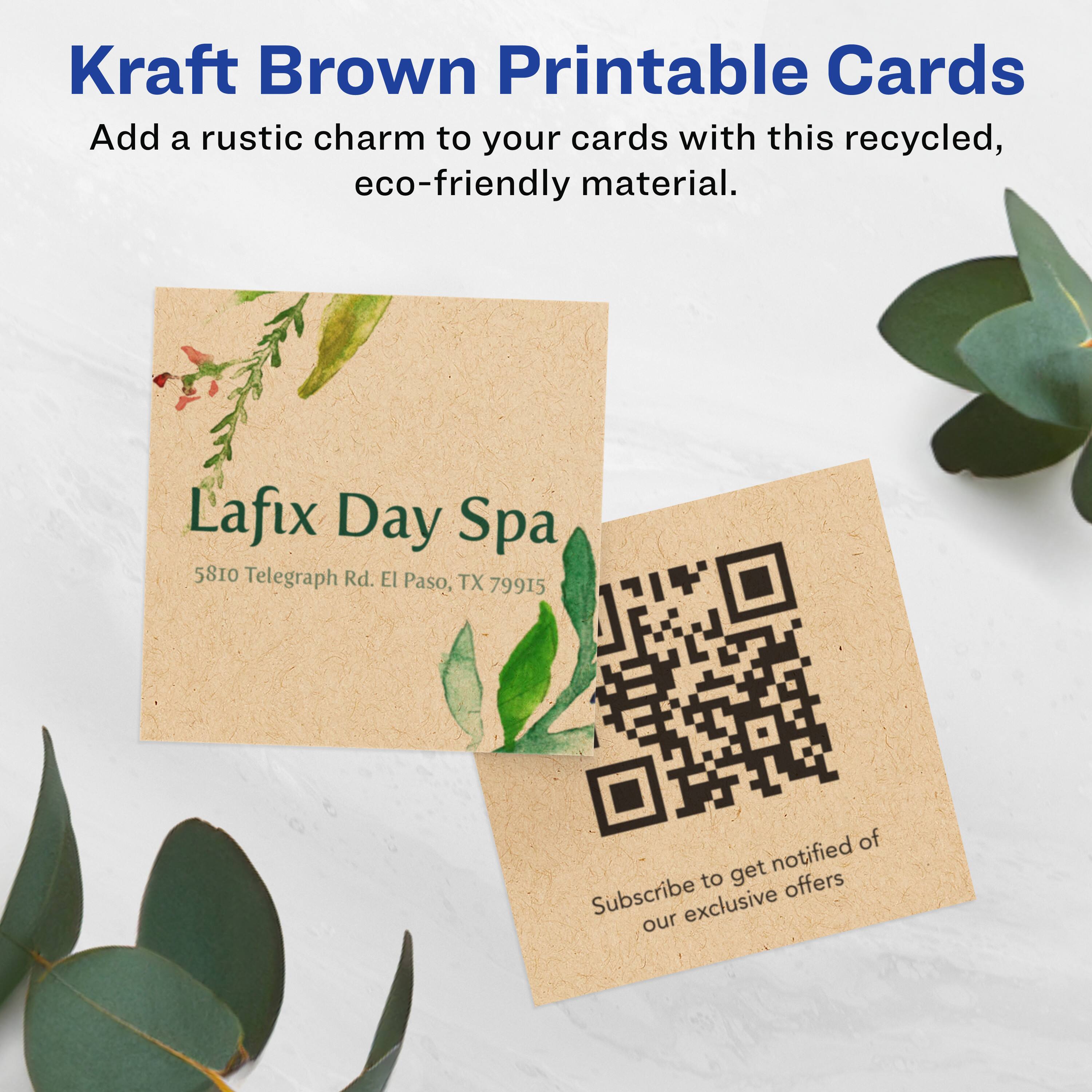 Kraft Brown Printable Cards  
Add a rustic charm to your cards with this recycled, eco-friendly material.

Lafix Day Spa  
5810 Telegraph Rd. El Paso, TX 79915

Subscribe to get notified of our exclusive offers