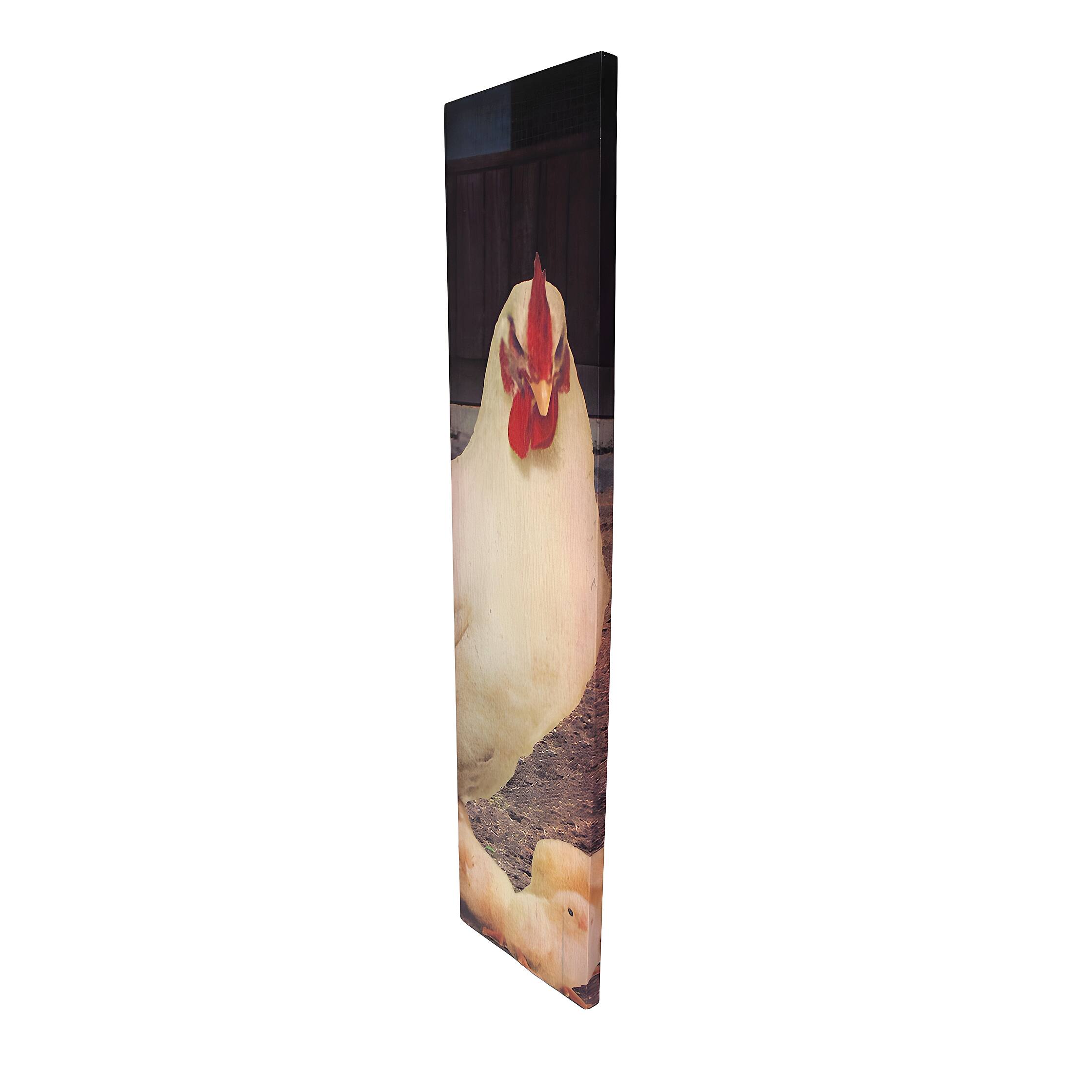 Alt View 1. Zeckos - Rustic Hen and Chicks On The Farm Canvas Print Wall Hanging 42 in. - Multicolored.