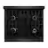 Alt View 2. ZLINE - 30" Classic Gas Range w/ Convection Oven in Black Stainless & 4 Brass Burners (CGRB-BR-30) - Black Stainless Steel.