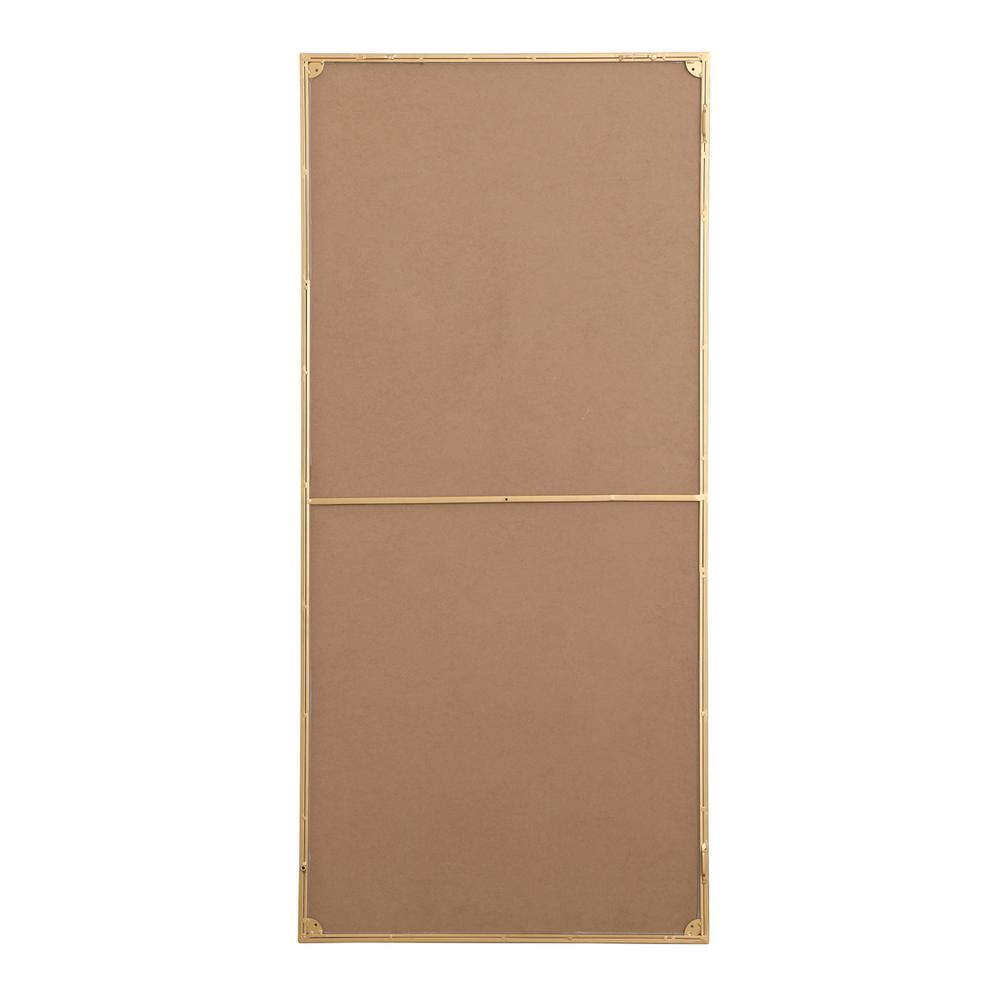Angle. Elegant Decor - Metal frame rectangle mirror 30 inch in Brass - Brass.