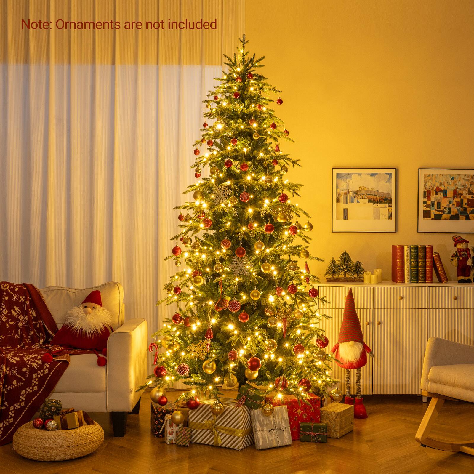 Note: Ornaments are not included