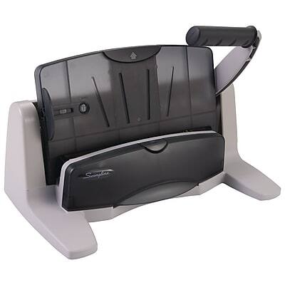 Alt View 2. Swingline - LightTouch Desktop Adjustable Hole Punch, 40 Sheet Capacity, Gray (74357) - Gray.