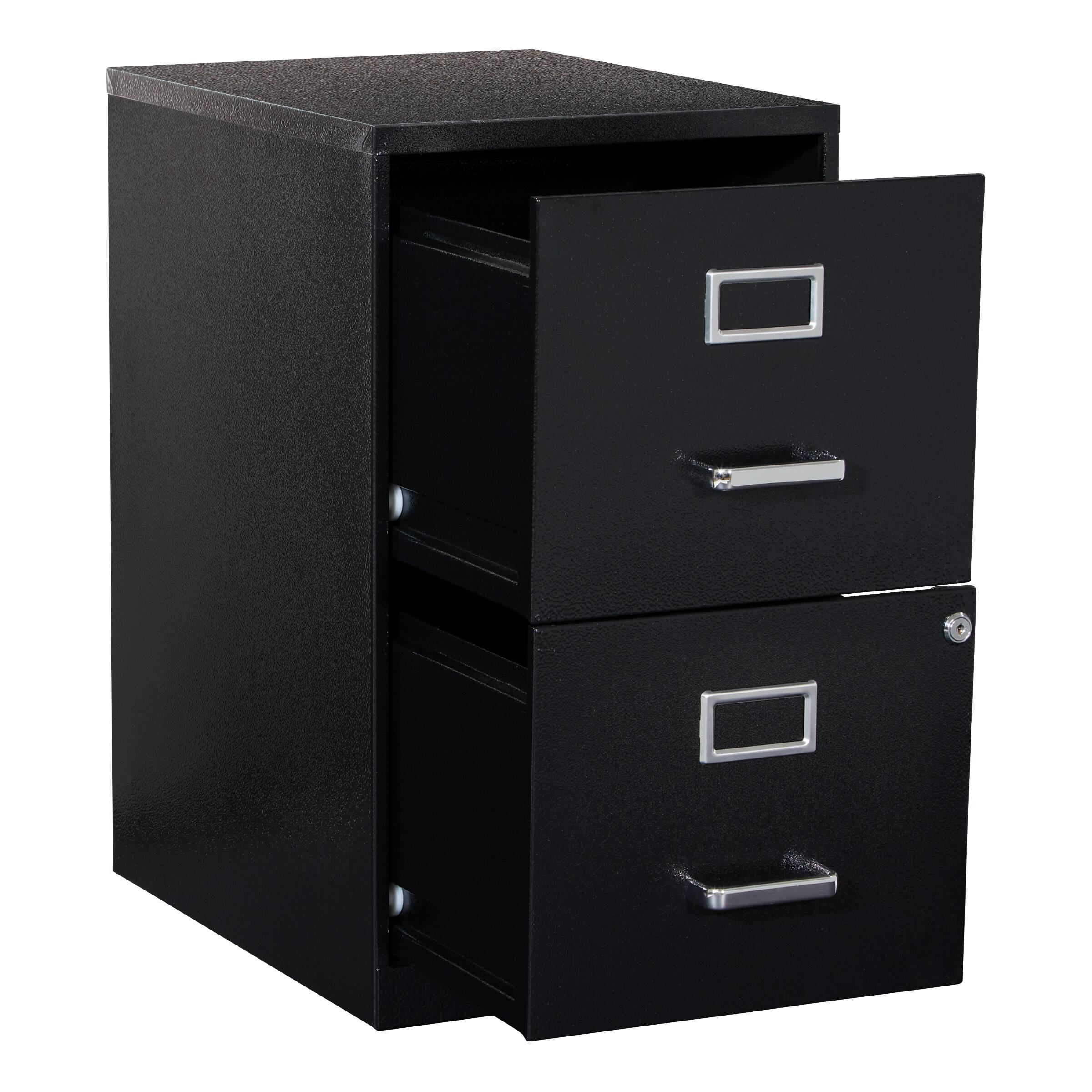 Alt View 14. OSP Home Furnishings - 2 Drawer Locking Metal File Cabinet - Black.