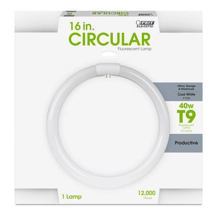 16 in. CIRCULAR Fluorescent Lamp
FEIT Electric
Office, Garage & Warehouse
Cool White 4100K
40w T9 Fluorescent Lamp FC16T10
Productive
1 Lamp
12,000 Hours
