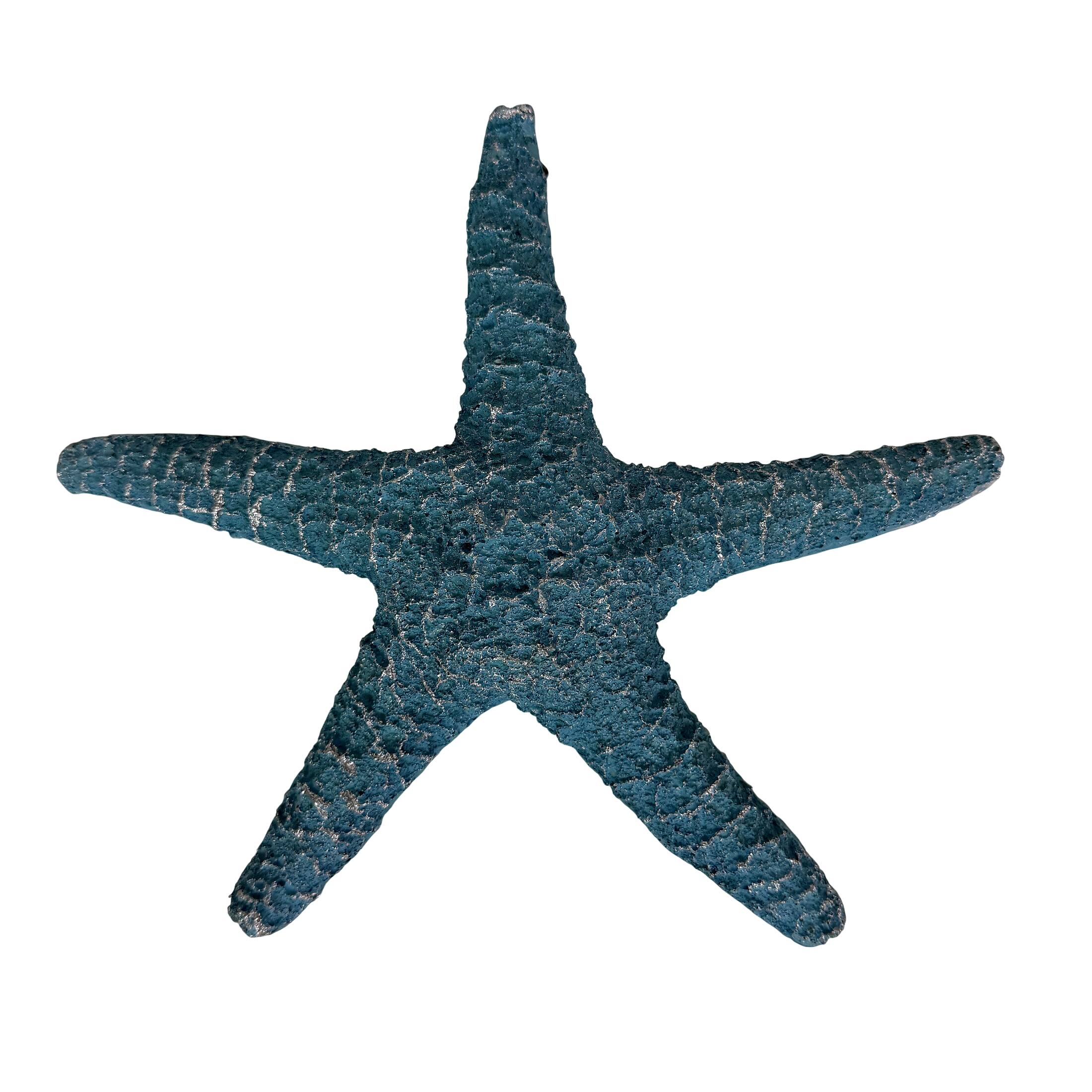 Alt View 6. Zeckos - Set of 3 Coastal Starfish Wall Sculptures Blue Aqua White Resin 10.5 In - White, Blue, Aqua.