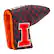 Alt View 3. Team Golf - Illinois Fighting Illini Quilted Blade Putter Cover - Multicolor.