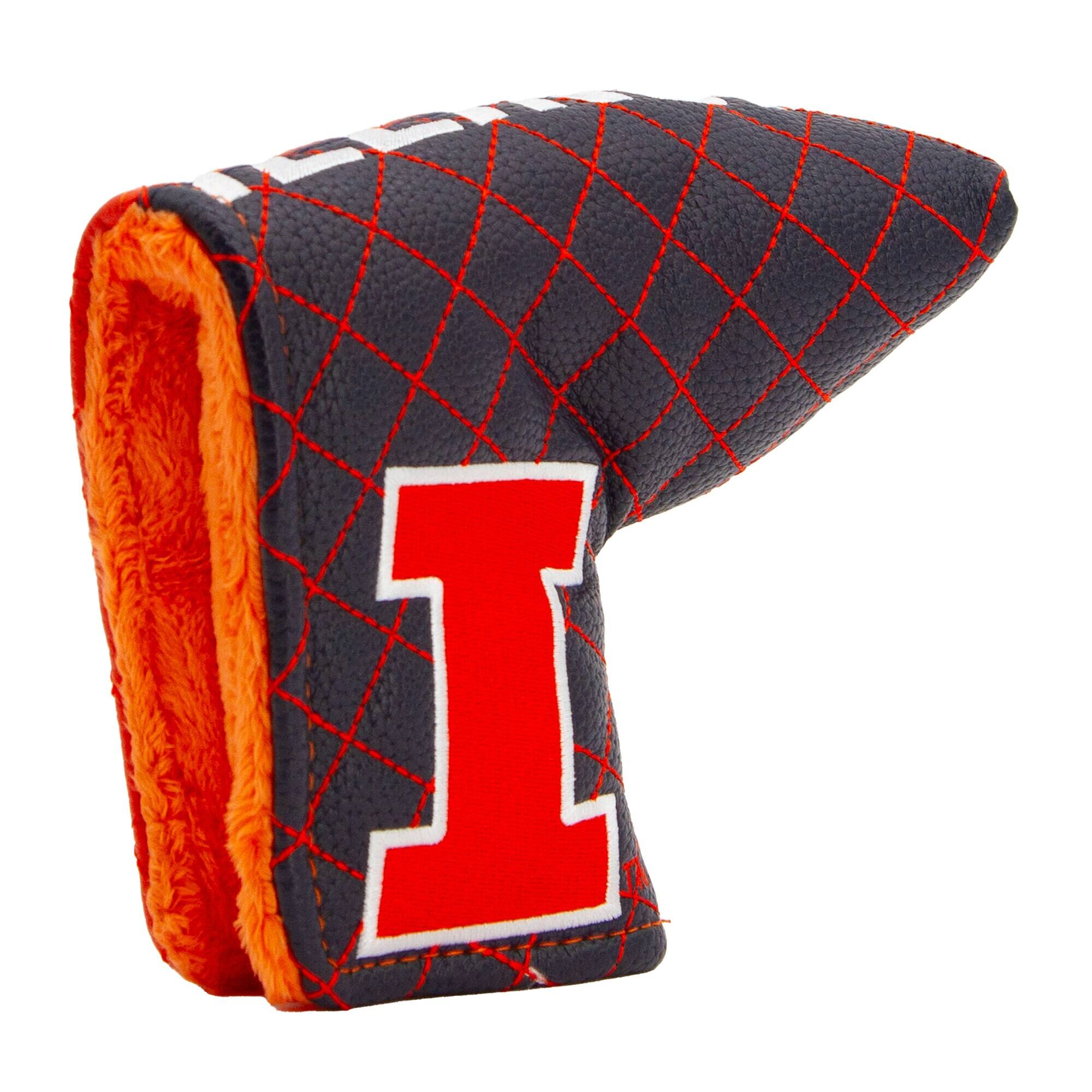 Alt View 3. Team Golf - Illinois Fighting Illini Quilted Blade Putter Cover - Multicolor.