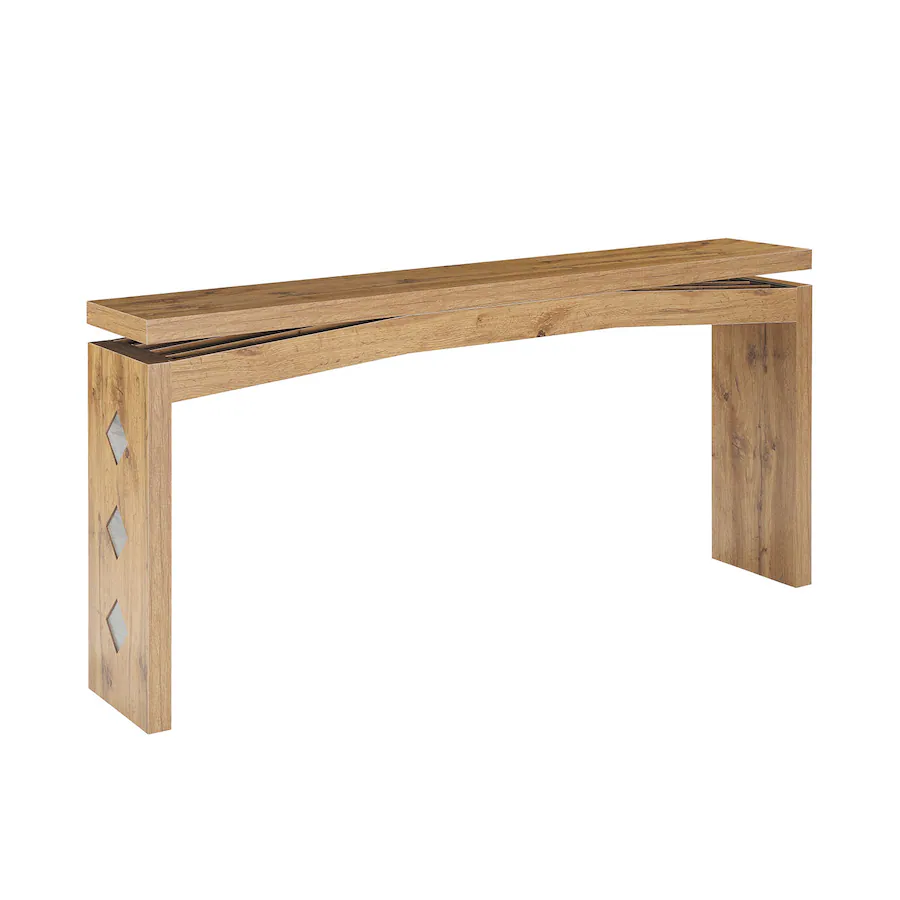 Z Edge Console Tables, 62 Inch Wooden Sofa Tables, Narrow Long Behind ...