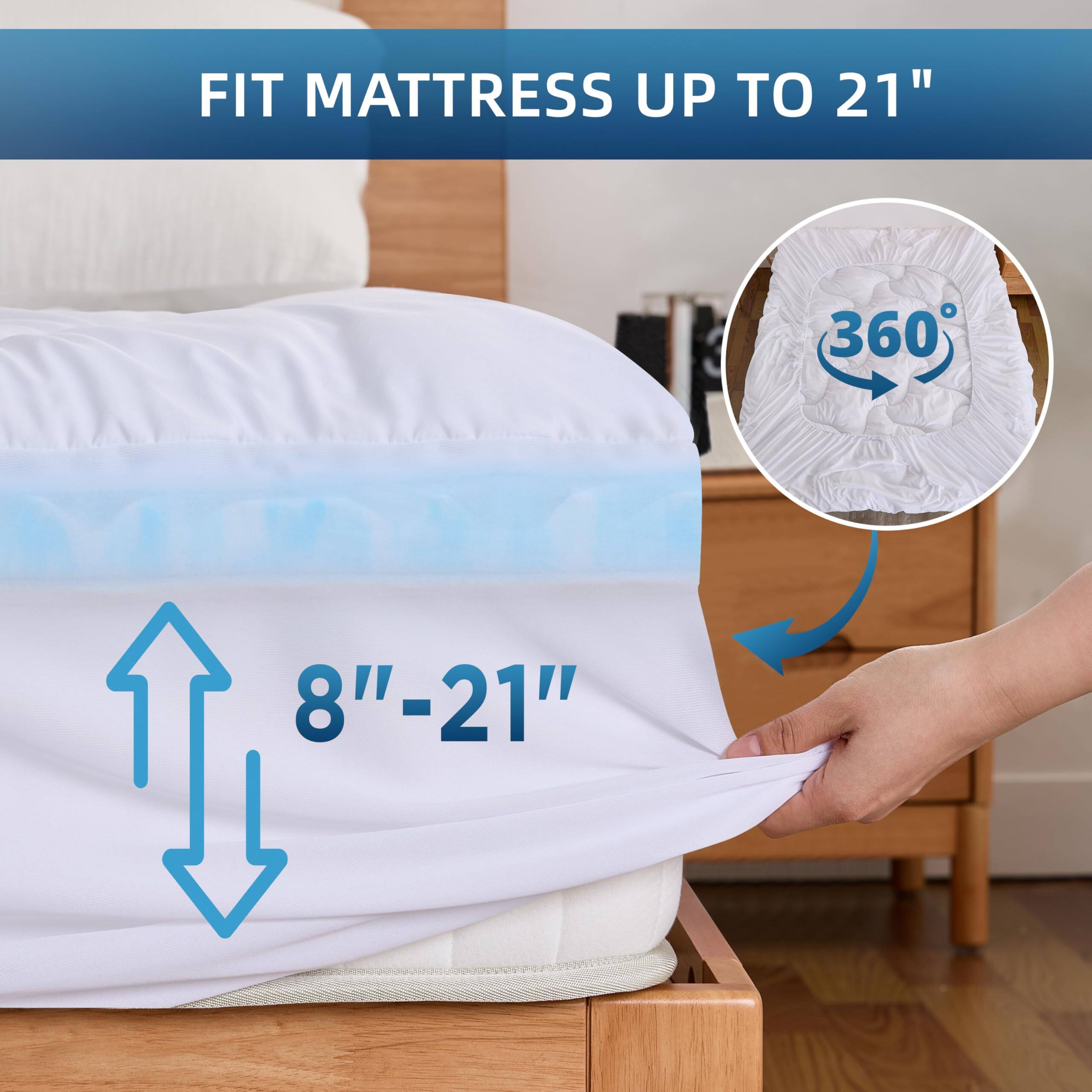 FIT MATTRESS UP TO 21"  
8"-21"  
360°