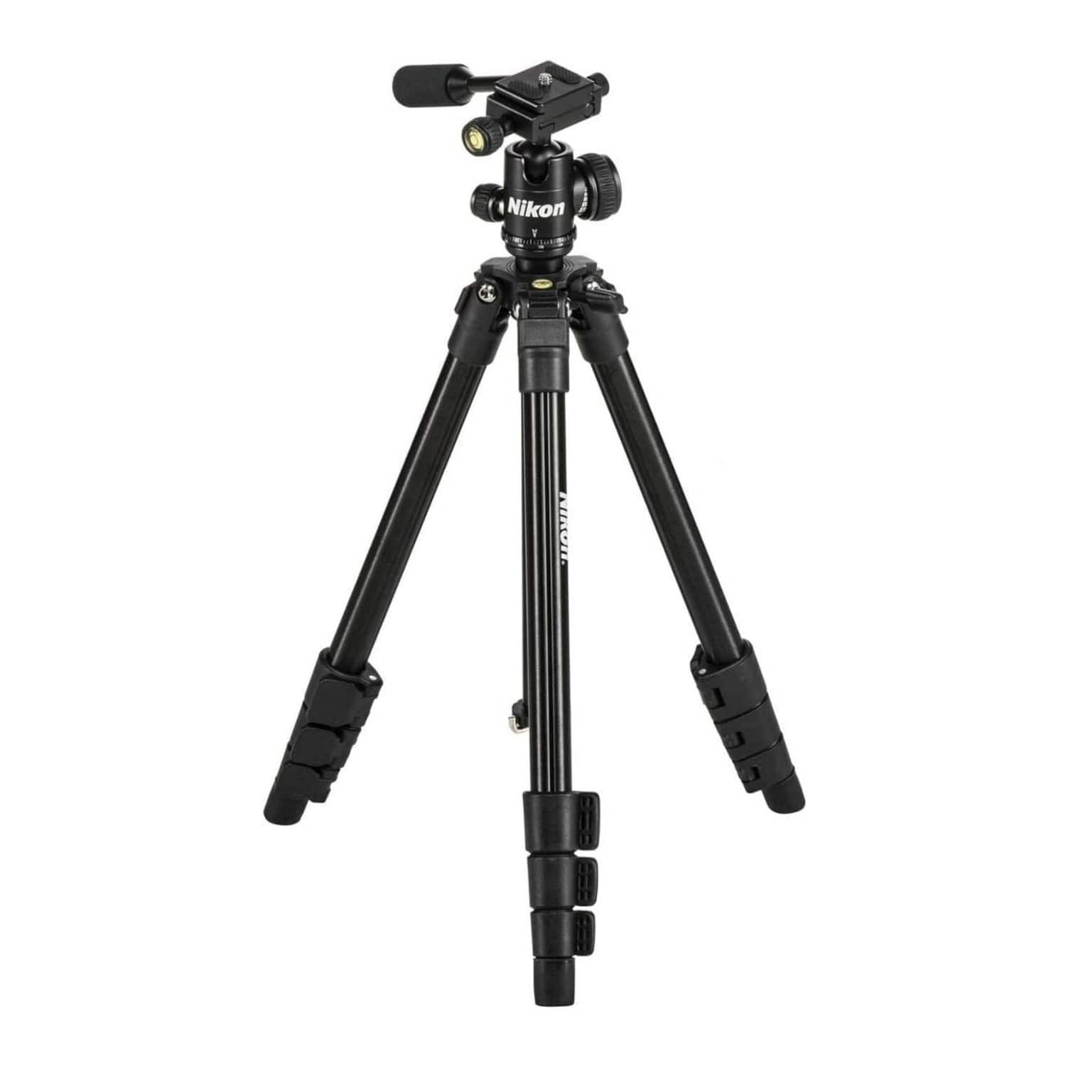 Nikon - 16749 Compact Outdoor Four-Section Aluminum Alloy Tripod (Black)