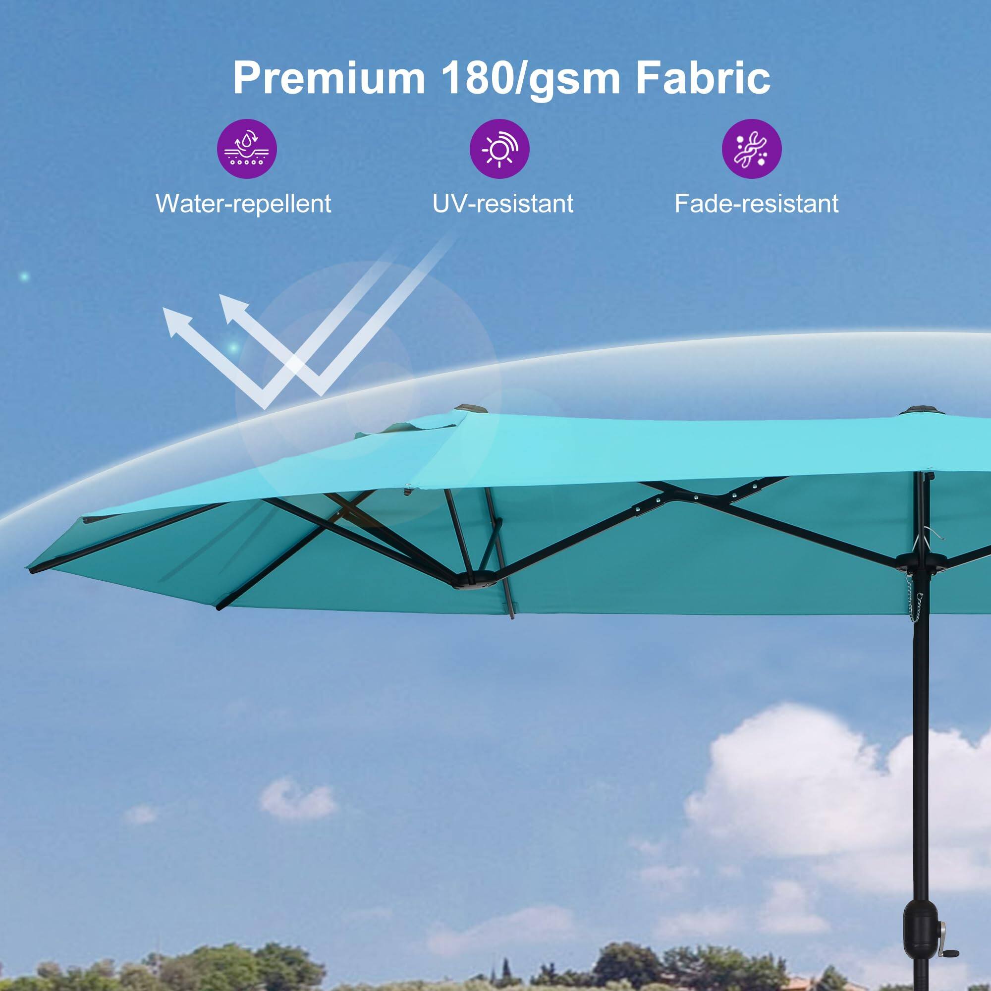 Premium 180/gsm Fabric

- Water-repellent
- UV-resistant
- Fade-resistant