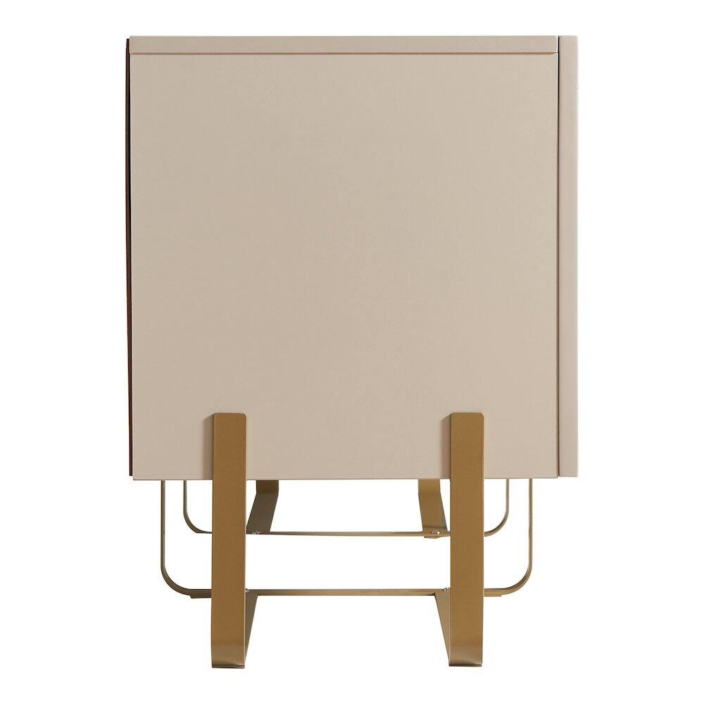 Alt View 2. Furniture of America - Haft Modern Wood 3-Cabinet TV Stand - Beige.