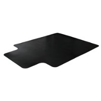 Floortex - Premium Vinyl Chair Mat for Carpet - 29.5" x 47" Rectangular - Black - Front_Zoom