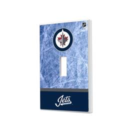 Keyscaper - Winnipeg Jets Wordmark Single Toggle Lightswitch Plate - Multicolor