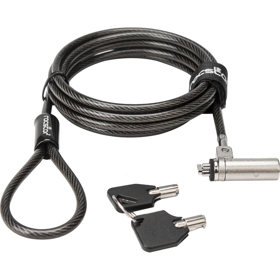 Alt View 4. Rocstor - Rocbolt R20 Slim Security Cable with Key Lock and (2) Keys - 10mm Lock Head for Thinnest Laptop, Ultrabook Devices.