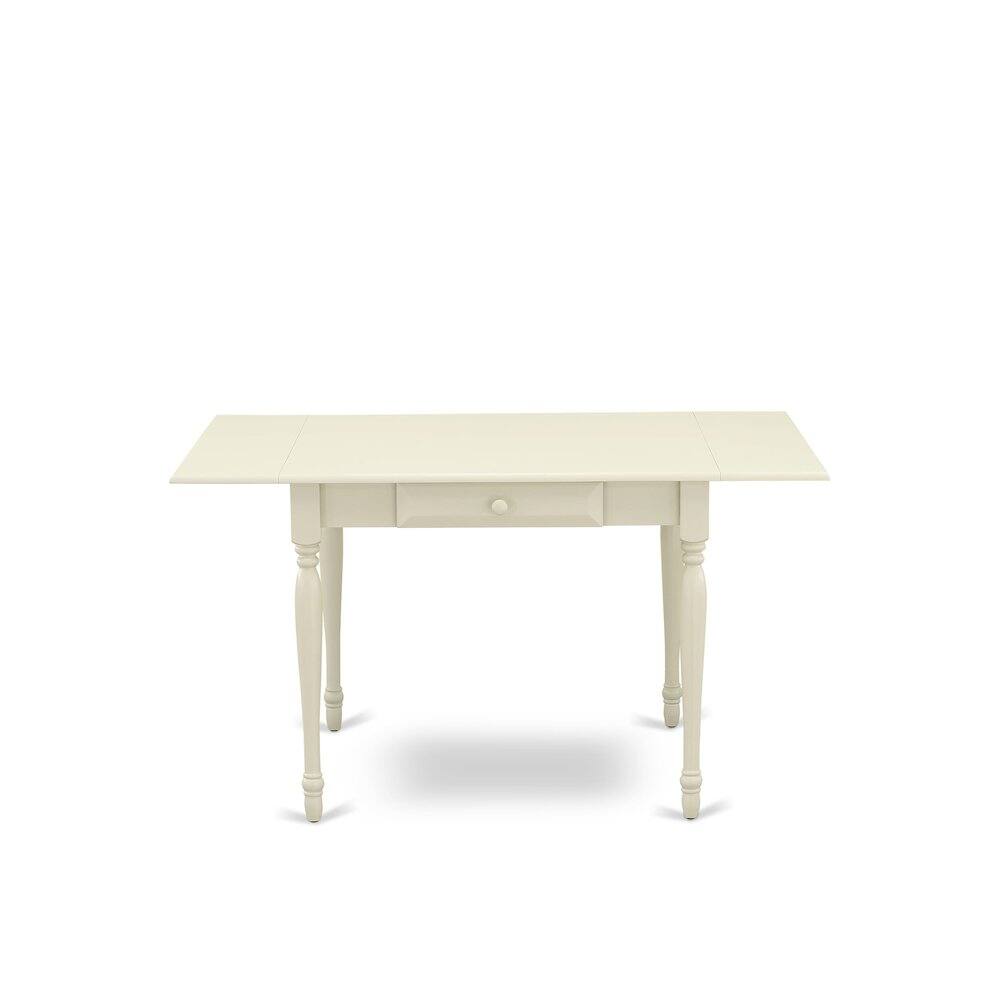 Alt View 9. East West Furniture - 3 Piece Dining Table Set - White.