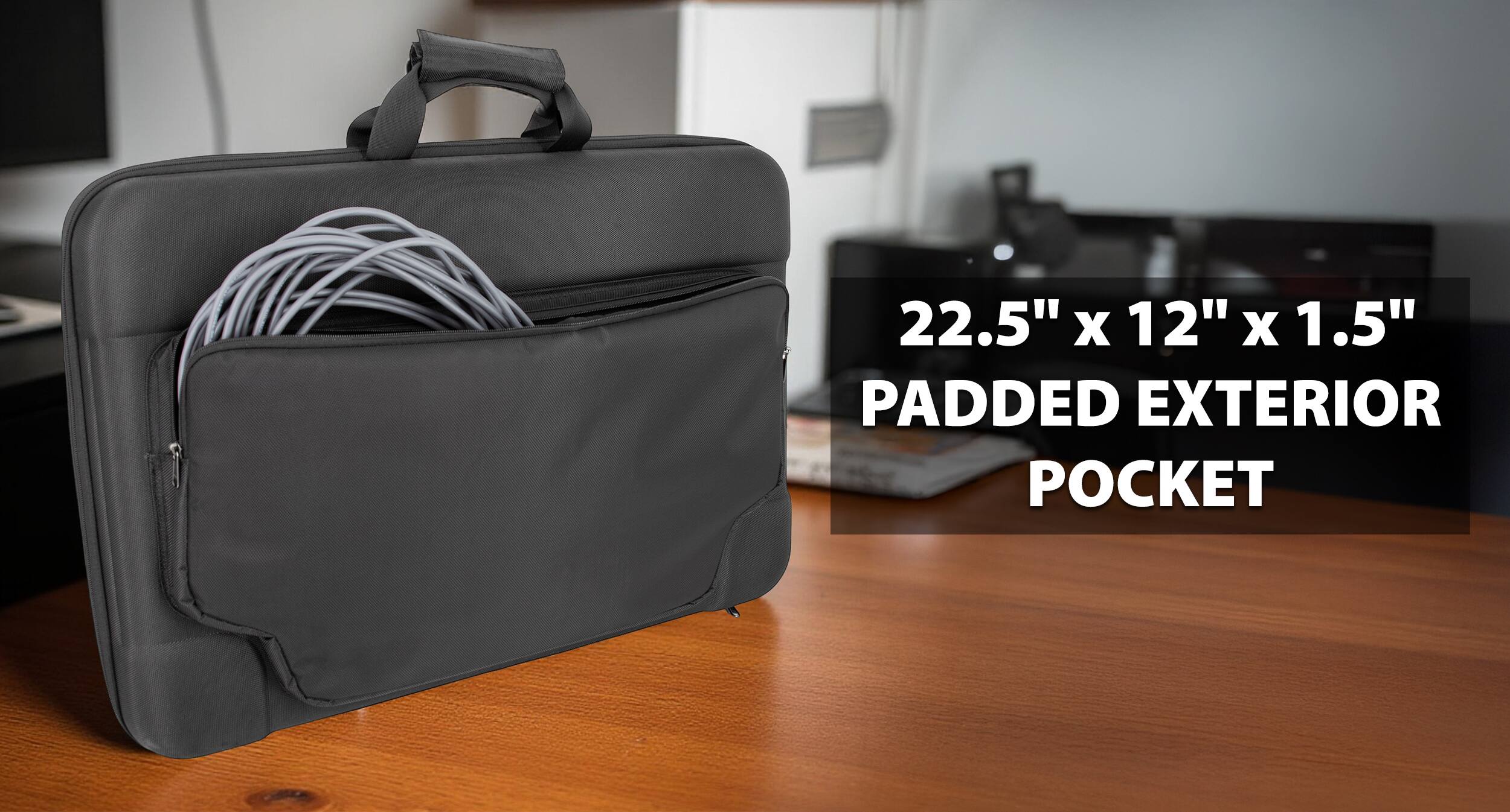 22.5" x 12" x 1.5" Padded Exterior Pocket