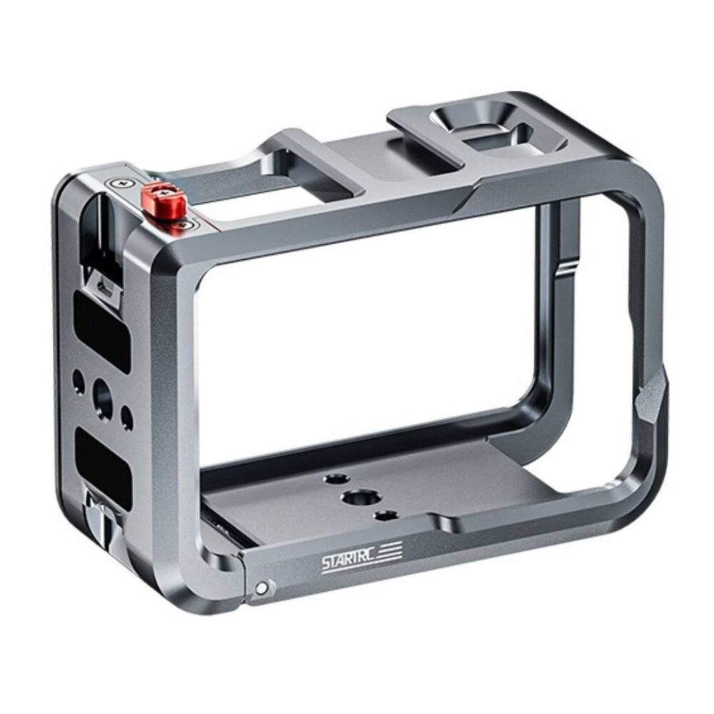 Angle. StartRC - STARTRC Metallic Silver Metal Camera Cage for DJI Osmo Action 5 Pro Camera.