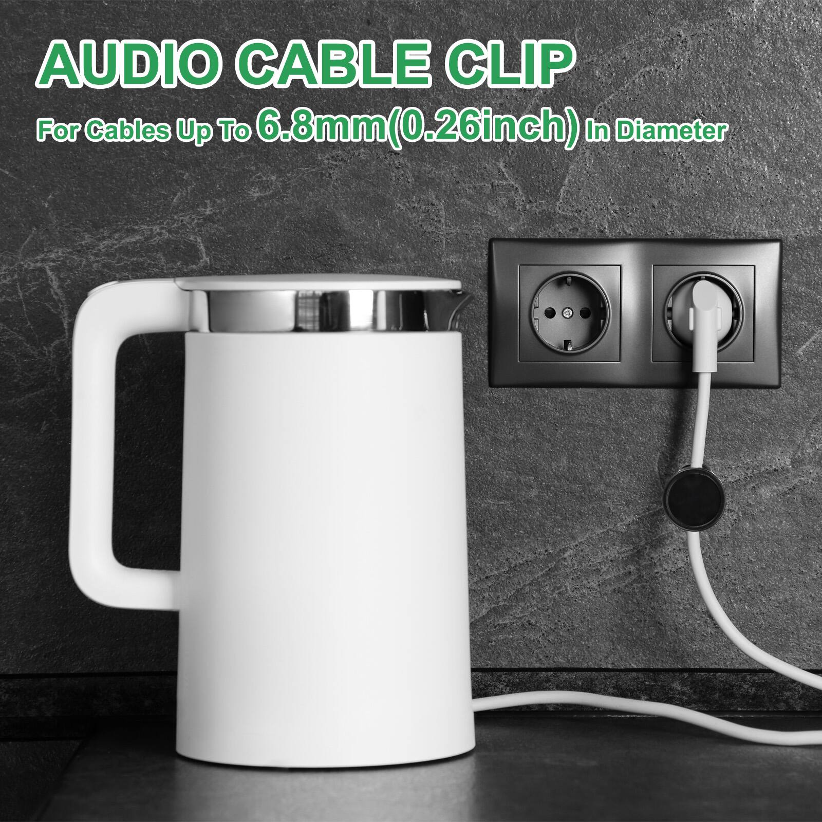 AUDIO CABLE CLIP  
For Cables Up To 6.8mm (0.26 inch) In Diameter