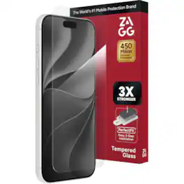 ZAGG - Glass+ Defense Screen Protector for Apple iPhone 18 Pro Max / iPhone 17 Pro Max - Clear