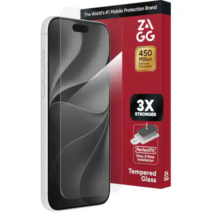 Protection Brand World's #1 Mobile The ZAGG 450 Million Devices Protected
3X STRONGER
PerfectFit Easy, 2-Step Installation Tempered ZAGG Glass