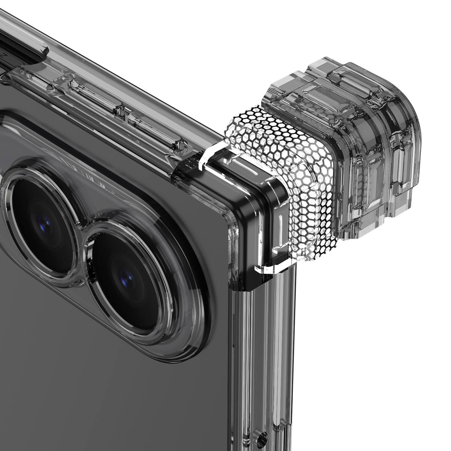 Back. Dteck - for Samsung Galaxy Z Fold8 Magnetic Hinge Protection Case,Glossy Clear Acrylic Back Cover,Slim Flat Shockproof Shell - Black.