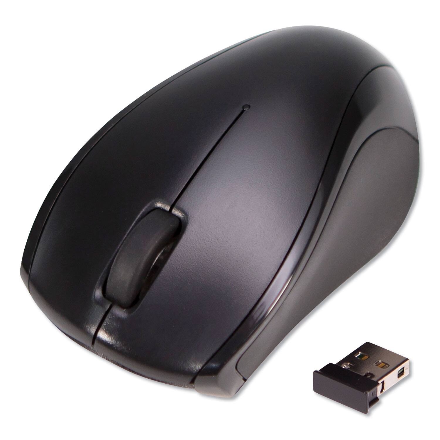 Angle. Innovera - Compact Mouse 2.4 GHz Frequency/26 ft Wireless Range Left/Right Hand Use Black - Black.