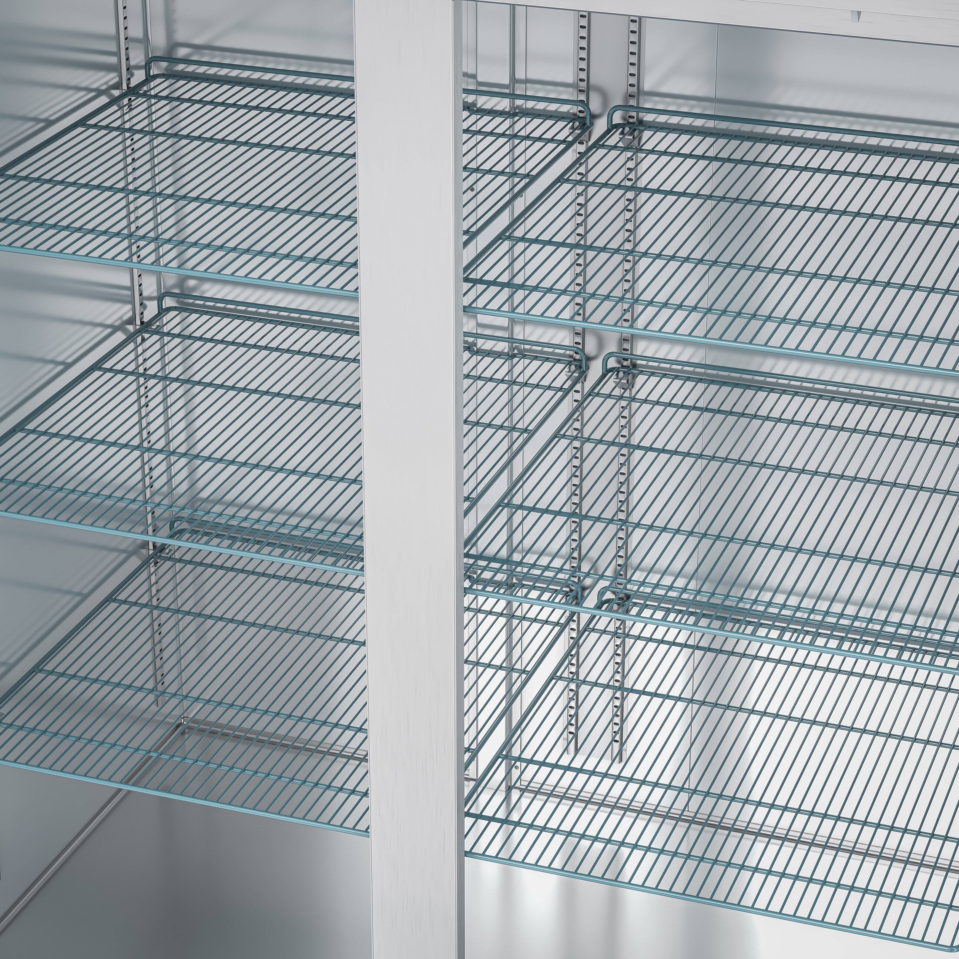 Alt View 9. Koolmore - 54 in. Two Glass Door Commercial Reach-In Refrigerator - 47 Cu Ft. RIR-2D-GD - Stainless-Steel.