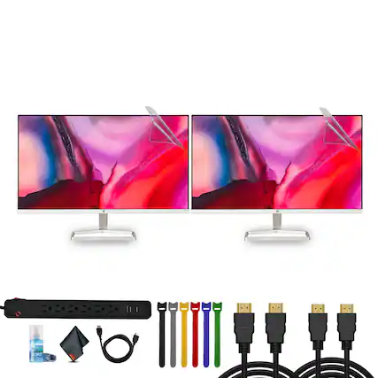 Front. HP - HP Series 5 23.8 inch FHD Monitor with Speakers - 524SA Bundle.