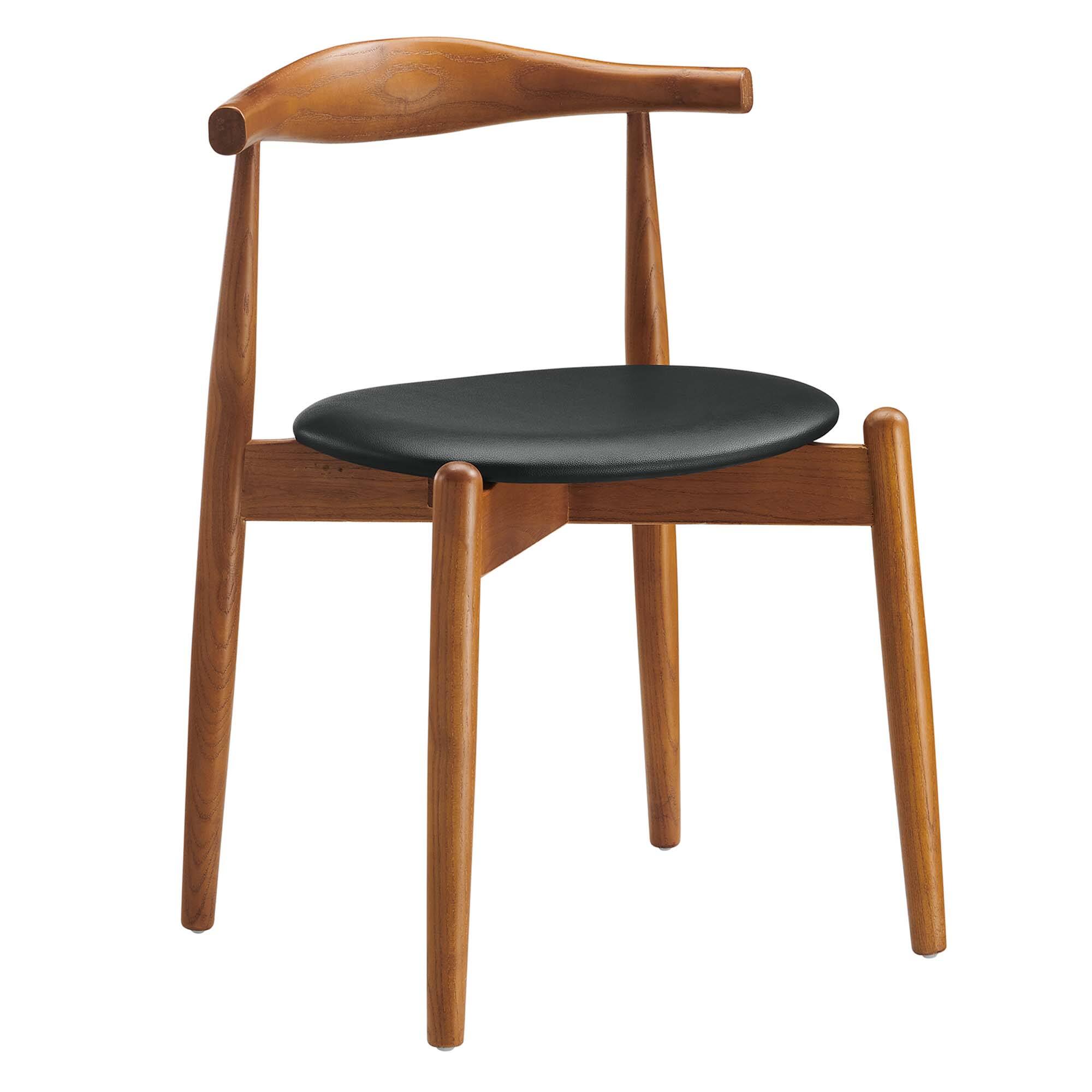 Alt View 2. Modway - Stalwart Dining Side Chairs Set of 2 by Modway - Dark Walnut Black.