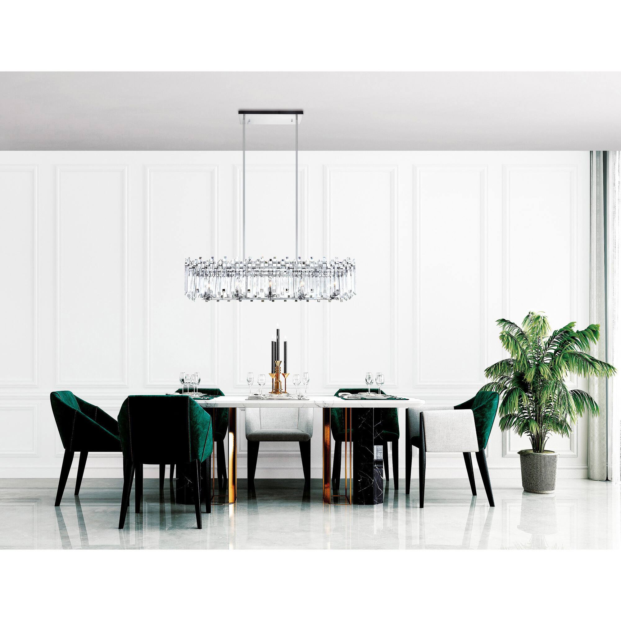 Alt View 3. CWI Lighting - Henrietta 10 Light Chandelier With Chrome Finish - Chrome.
