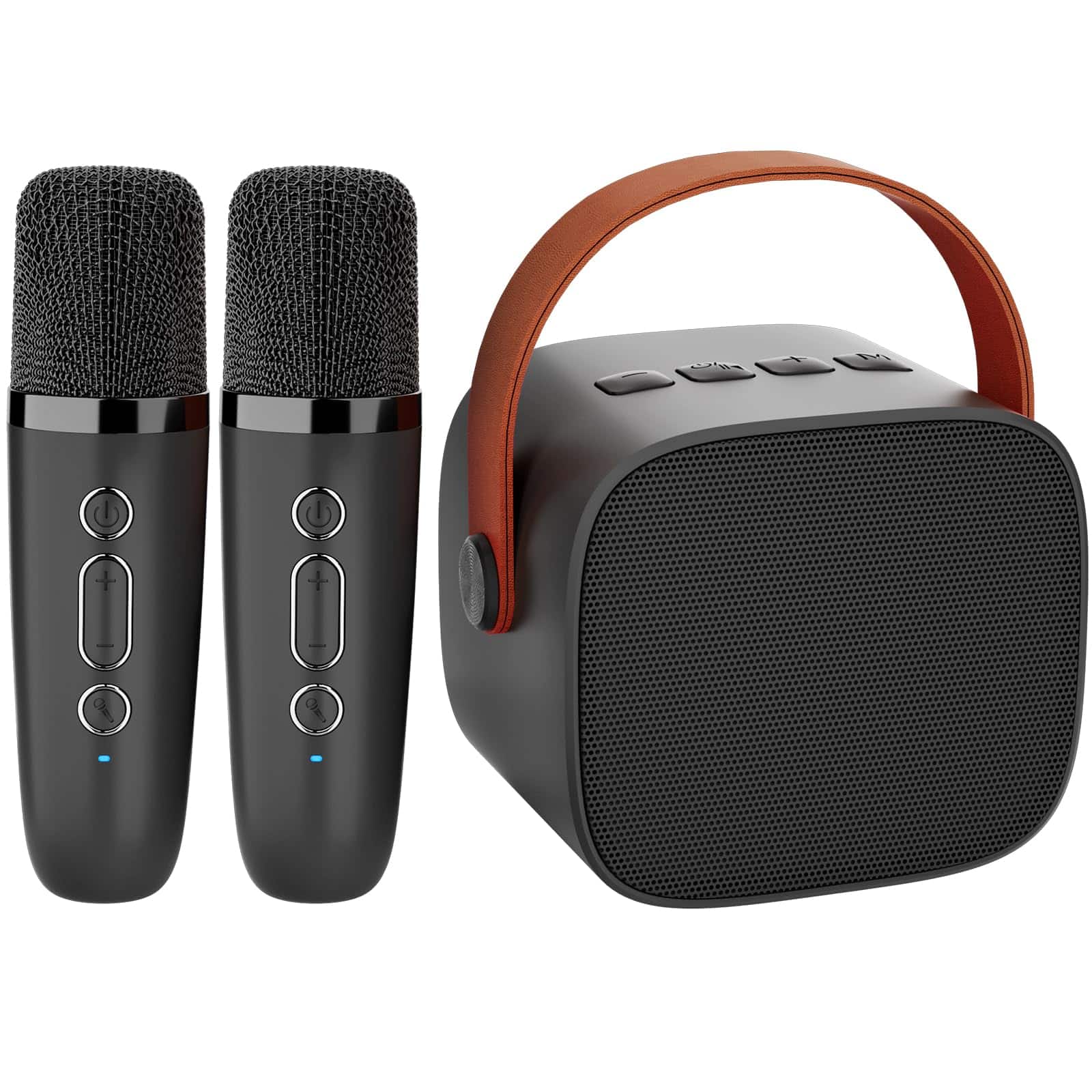 Cozy Serene - Karaoke Machine Popular Birthday Gifts +year Old Mini Wireless Microphones Portable Home Party (blue) Karaoke Machine - 2 Mic Black