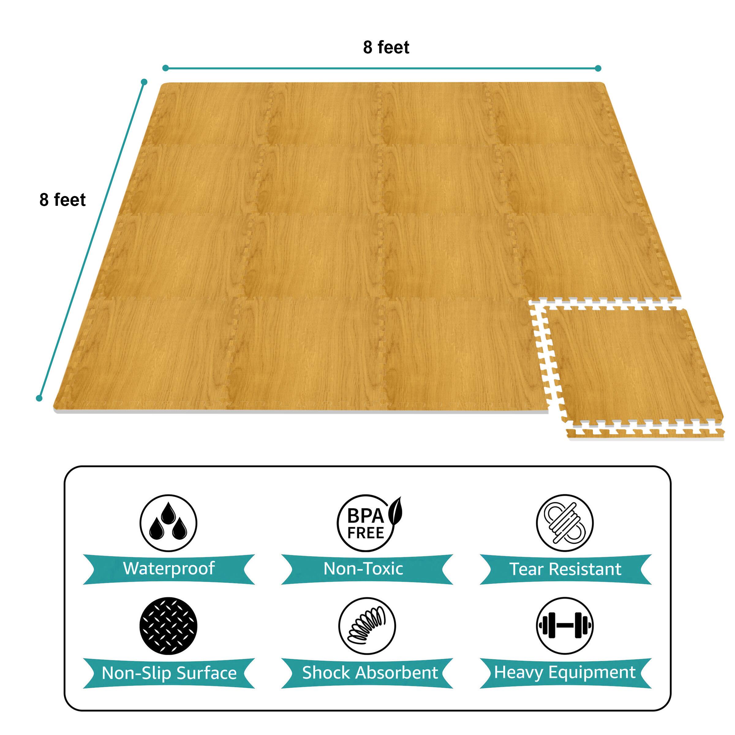 8 feet  
8 feet  
BPA FREE  
Waterproof  
Non-Toxic  
Tear Resistant  
Non-Slip Surface  
Shock Absorbent  
Heavy Equipment