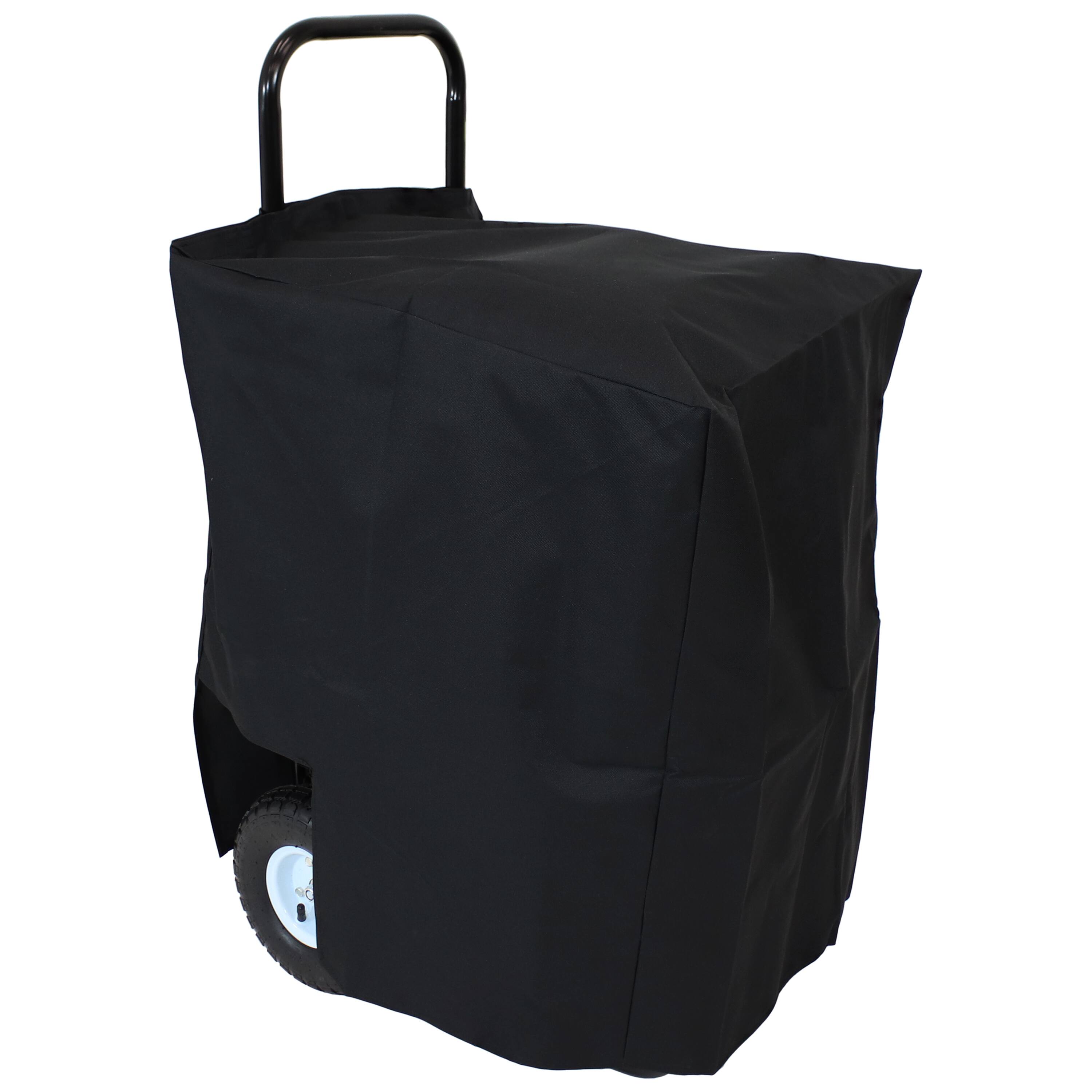 Alt View 10. Sunnydaze - Steel Log Cart Carrier and Storage Rack with Wheels and Cover - Black.