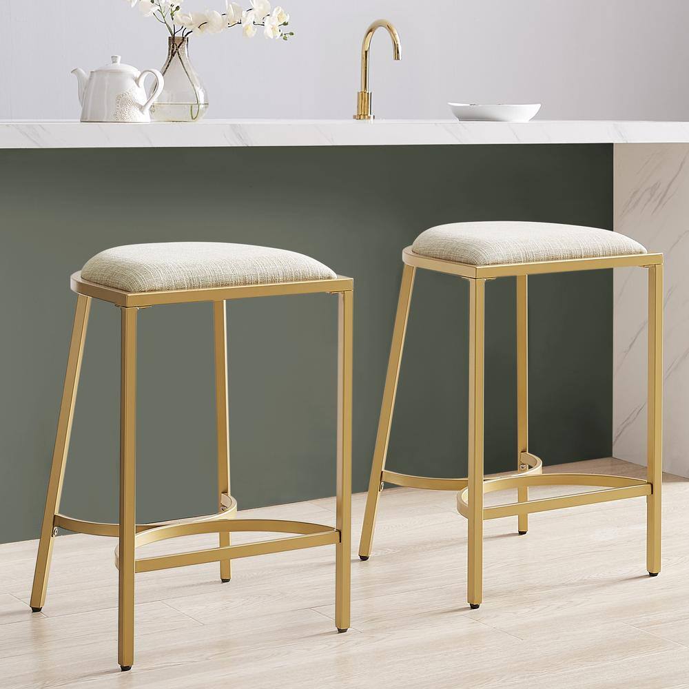 Alt View 8. Crosley Furniture - Ellery 2-Piece Counter Height Bar Stool Set - 2 Stools - Oatmeal.