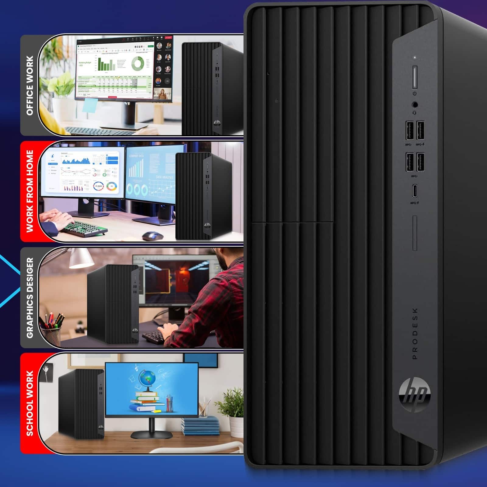 HP Refurbished Excellent G6 Tower Gaming Desktop PC | Intel i5