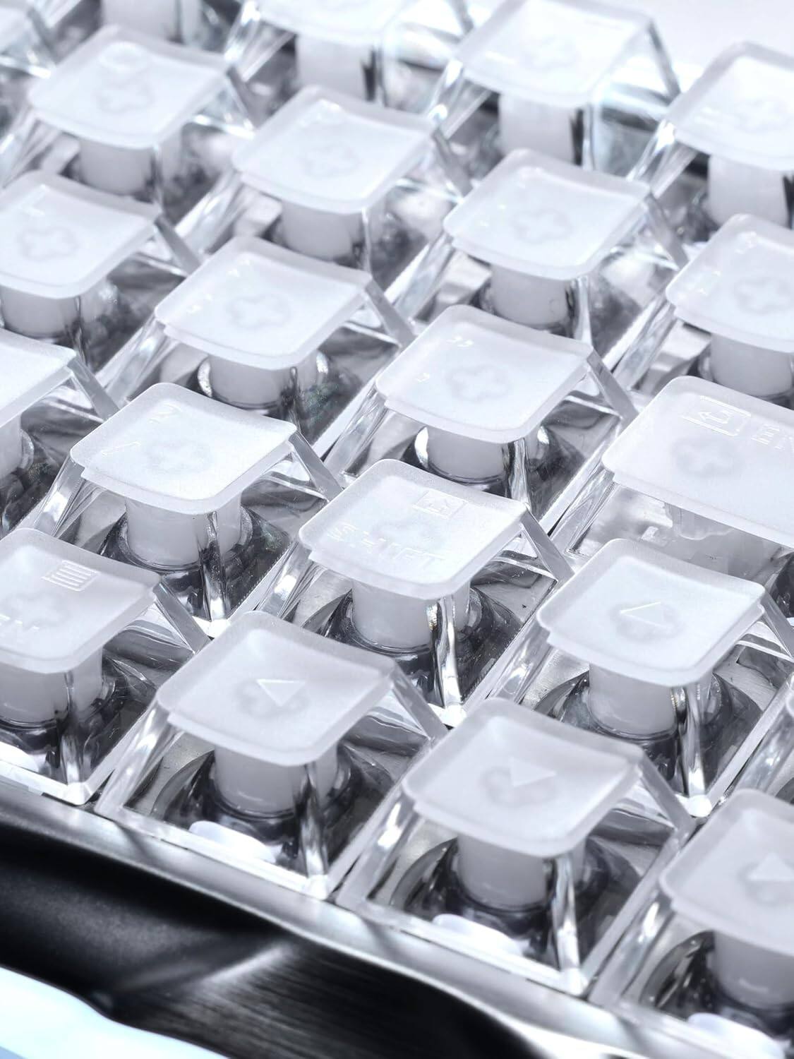 Alt View 3. GravaStar - GravaStar Mercury V60 Pro 60% Hall Effect Magnetic Switch Gaming Keyboard Deluxe Edition Silver Frost - Chrome Silver.
