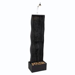 Sunnydaze - Curved Ridge Indoor Waterfall Fountain with Spotlight - 56" - Black