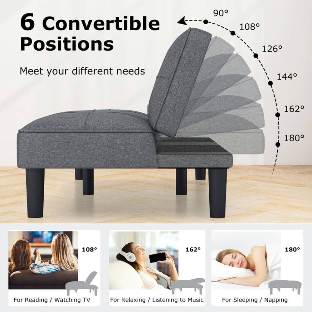 6 Convertible Positions

Meet your different needs

90° 108° 126° 144° 162° 180°

108° For Reading / Watching TV

162° For Relaxing / Listening to Music

180° For Sleeping / Napping