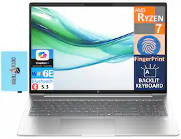 HP - ProBook 465 G11 Laptop 16.0 WUXGA (AMD Ryzen 7 7735U, 64GB DDR5, 2TB PCIe SSD, Win 11 Pro) w/USB Hub - Pike Silver
