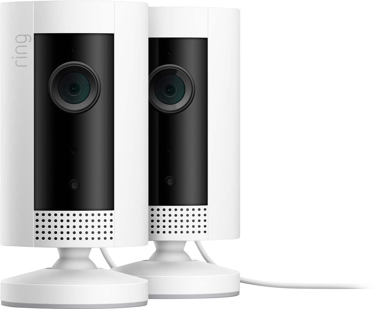 Front. Ring - Indoor 1080p Security Camera, 2-Pack (1st Gen) - White.