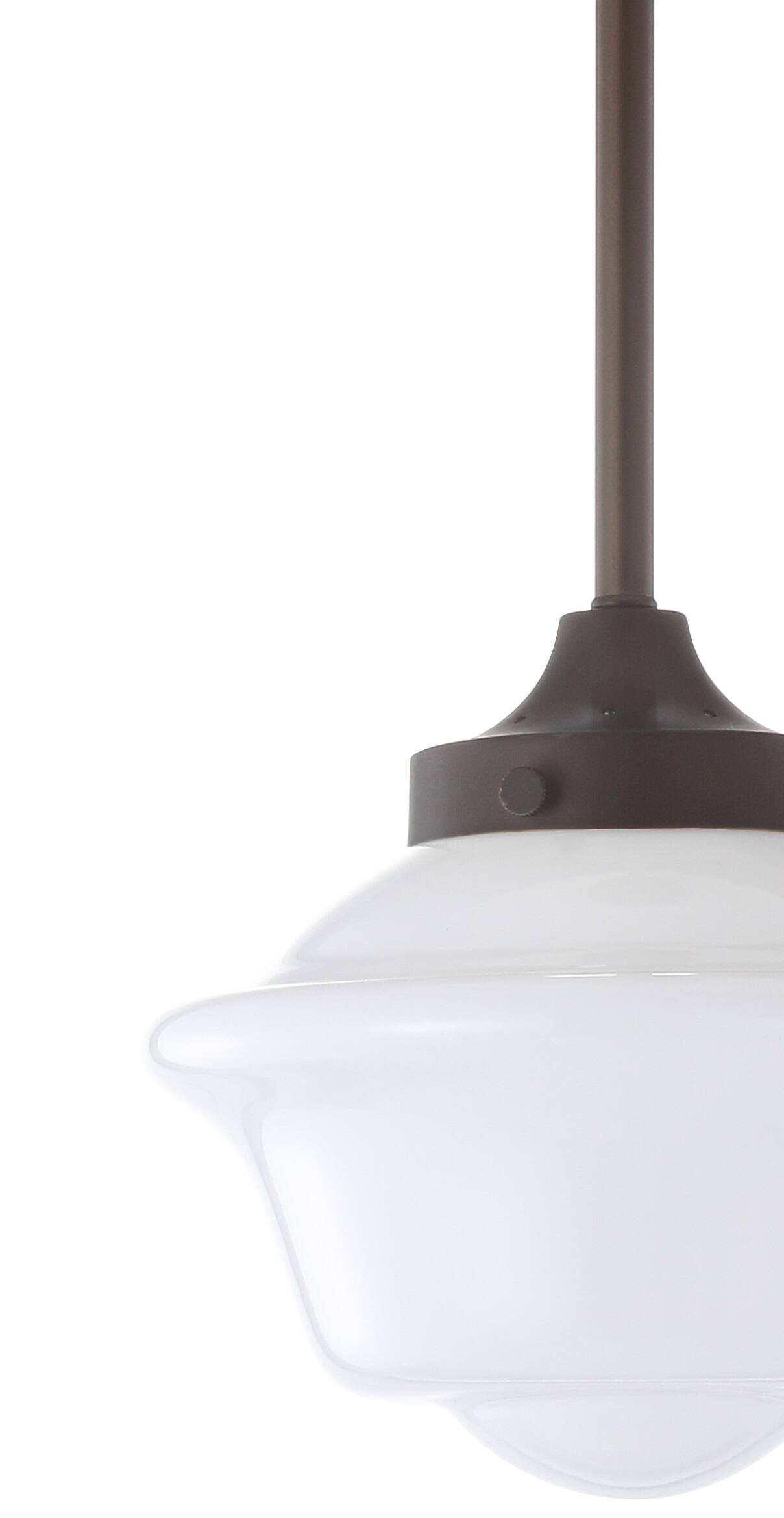 Alt View 4. Jonathan Y - Kurtz 7.25" Adjustable Drop Metal/Glass LED Pendant, Oil Rubbed Bronze - Oil Rubbed Bronze.