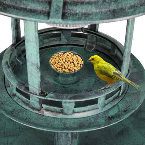 Alt View 7. Winado - 42in Resin Pedestal Bird Bath, Feeder Bowl Freestanding with Solar Lamp, Planter Base for Outdoor Garden Yard Decoration - Dark Green.