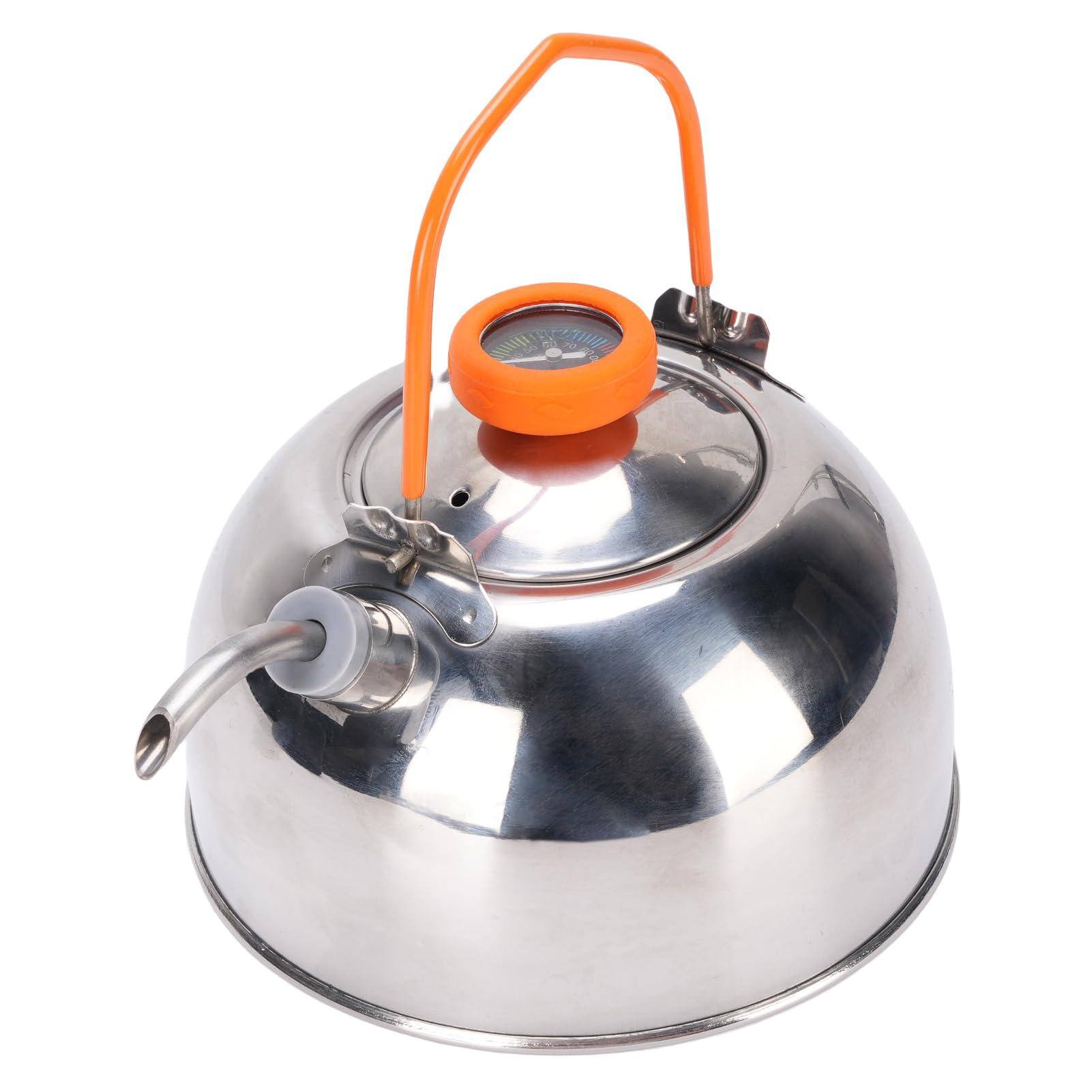 Alt View 2. Dapper Styles - 0. Camping Kettle With Lightweight Teapot Outdoor Coffee Pot Tea For Boiling Water Portable Camp Cookware H... - Titanium.