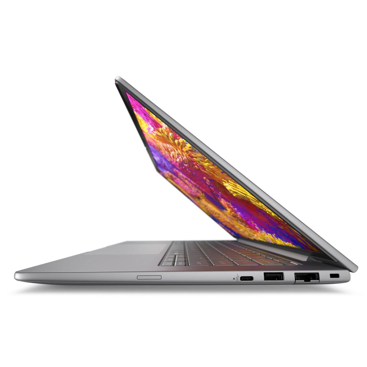 Alt View 2. HP - ZBook 8 G1ah 14" WUXGA Touch AMD Ryzen 5 PRO 230 3.5 GHz 16GB DDR5 512GB SSD AMD Radeon Windows 11 Pro Laptop - Gray.