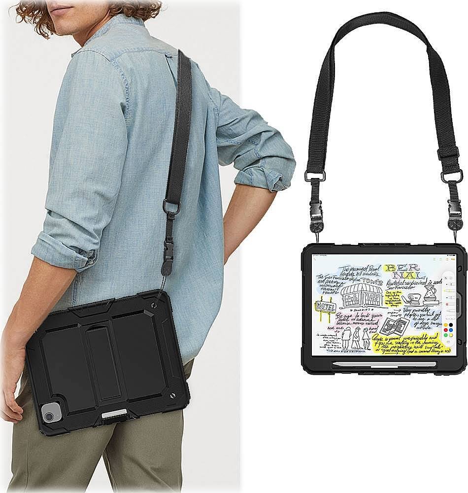 Alt View 16. SaharaCase - DEFENSE Heavy Duty Case for Apple iPad Air 10.9" (4th Generation 2020 and 5th Generation 2022) - Black.